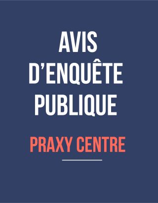 Avis d'enquête publique // Praxy