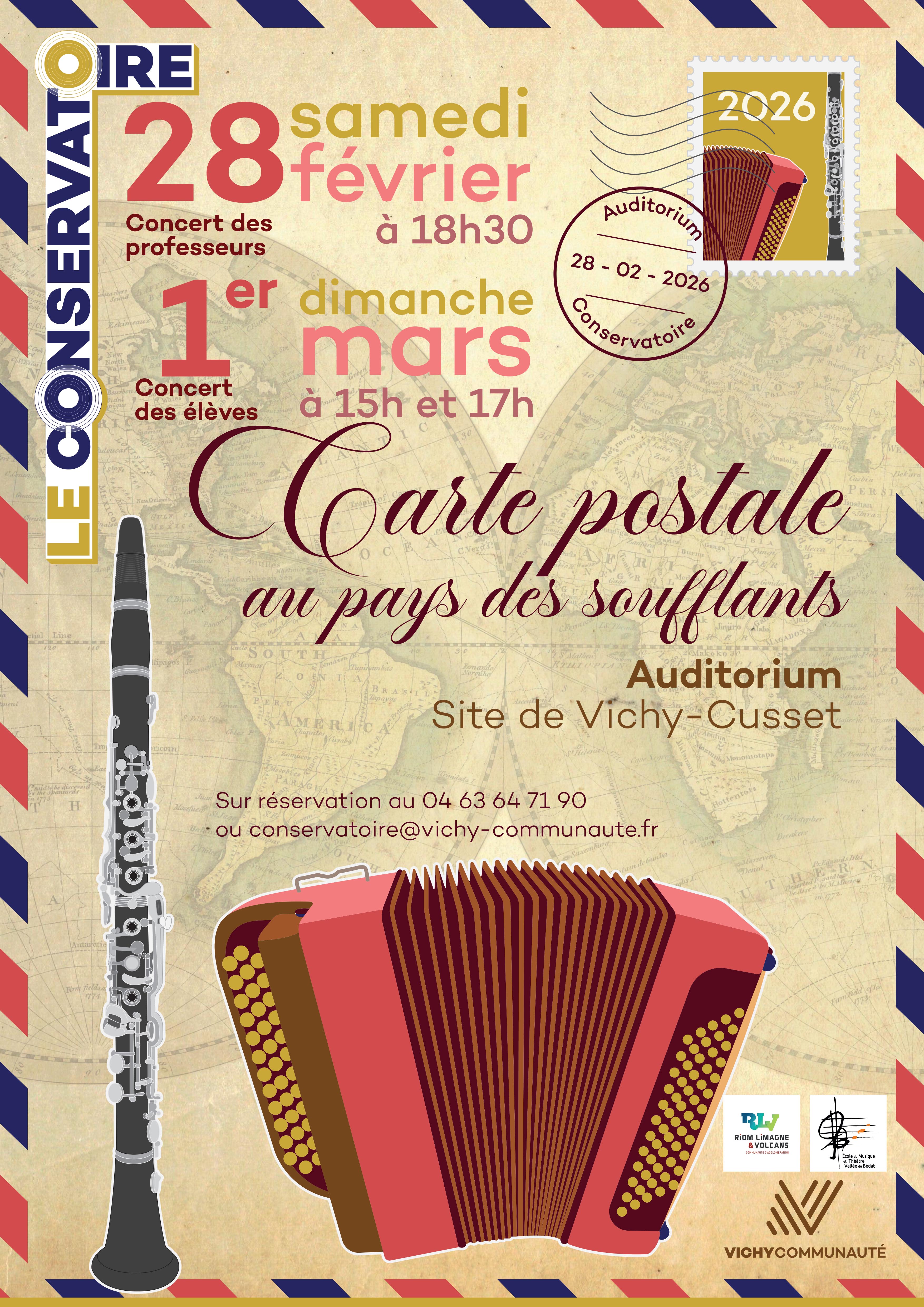 A3 Carte postale au pays des soufflants