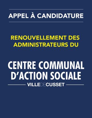 Avis de publicité pour le renouvellement des administrateurs nommés du CCAS de Cusset